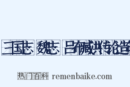 三国志·魏志·吕布臧洪传论造句是什么意思的图片